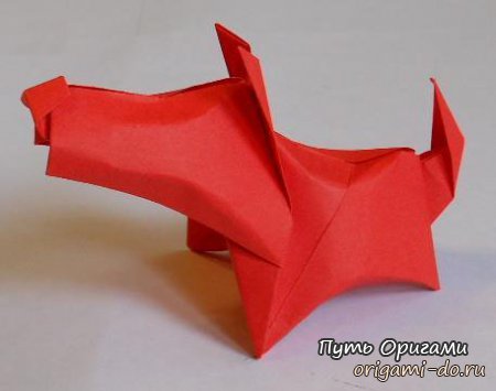 **Собачка - оригами (подробная пошаговая фотосхема)