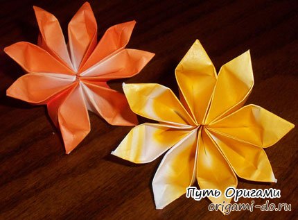 8-лепестковый цветок » Путь Оригами