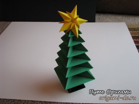 Делаем из бумаги новогоднюю елку