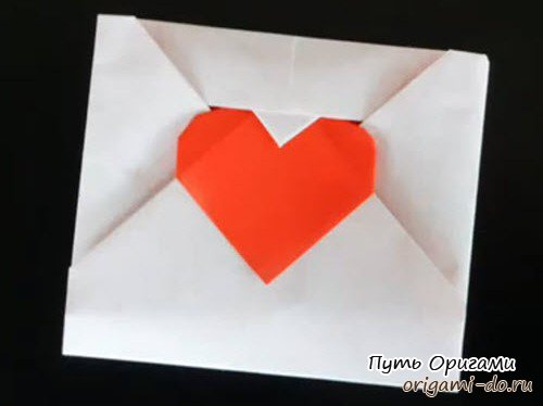 Полезная видео о создании валентинки оригами