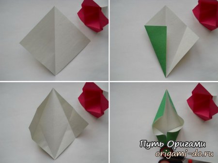 Детское оригами – кроха тюльпан