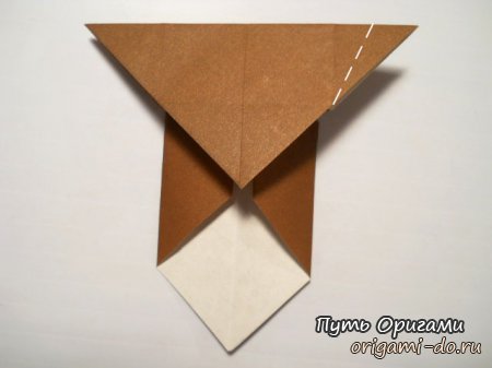 Книжная закладка котенок в стиле оригами