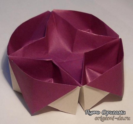 Оригами конфетница для праздничного стола