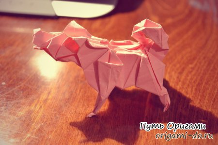 Схема оригами по сборке собачки из игры Heavy Rain