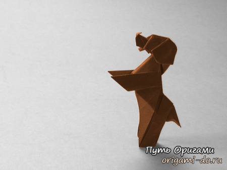 Симпатичная оригами собачка